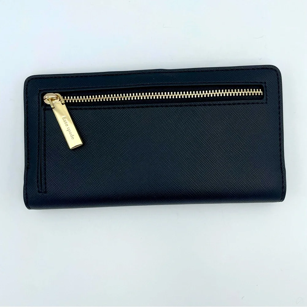 Kate Spade Brynn Large Slim Bifold Black NWT